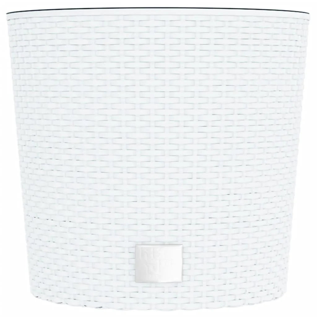 Fioriera rialzata per piante e fiori per terrazza giardino e interni rimovibile 15/15,3 L rattan PP bianco 02_0038601