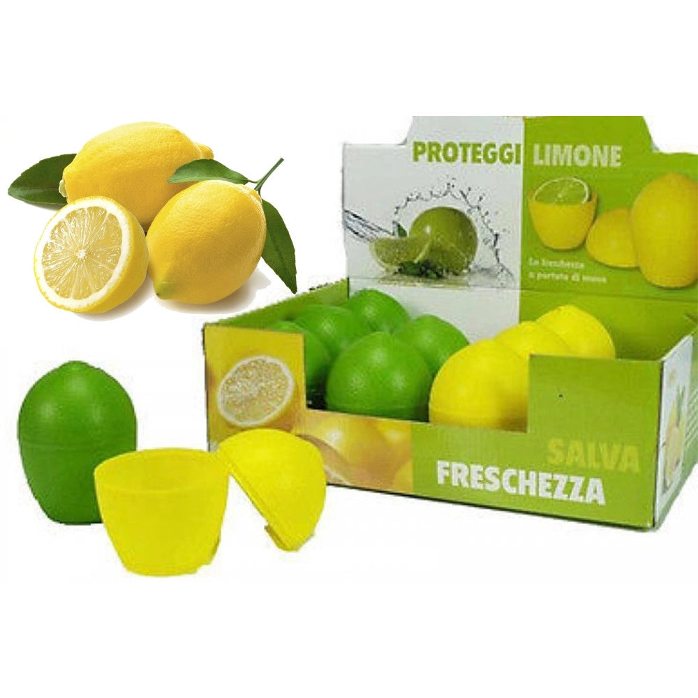 Trade Shop - 2 Pezzi X Contenitore Salvalimone Salva Freschezza Limone Porta Limoni -