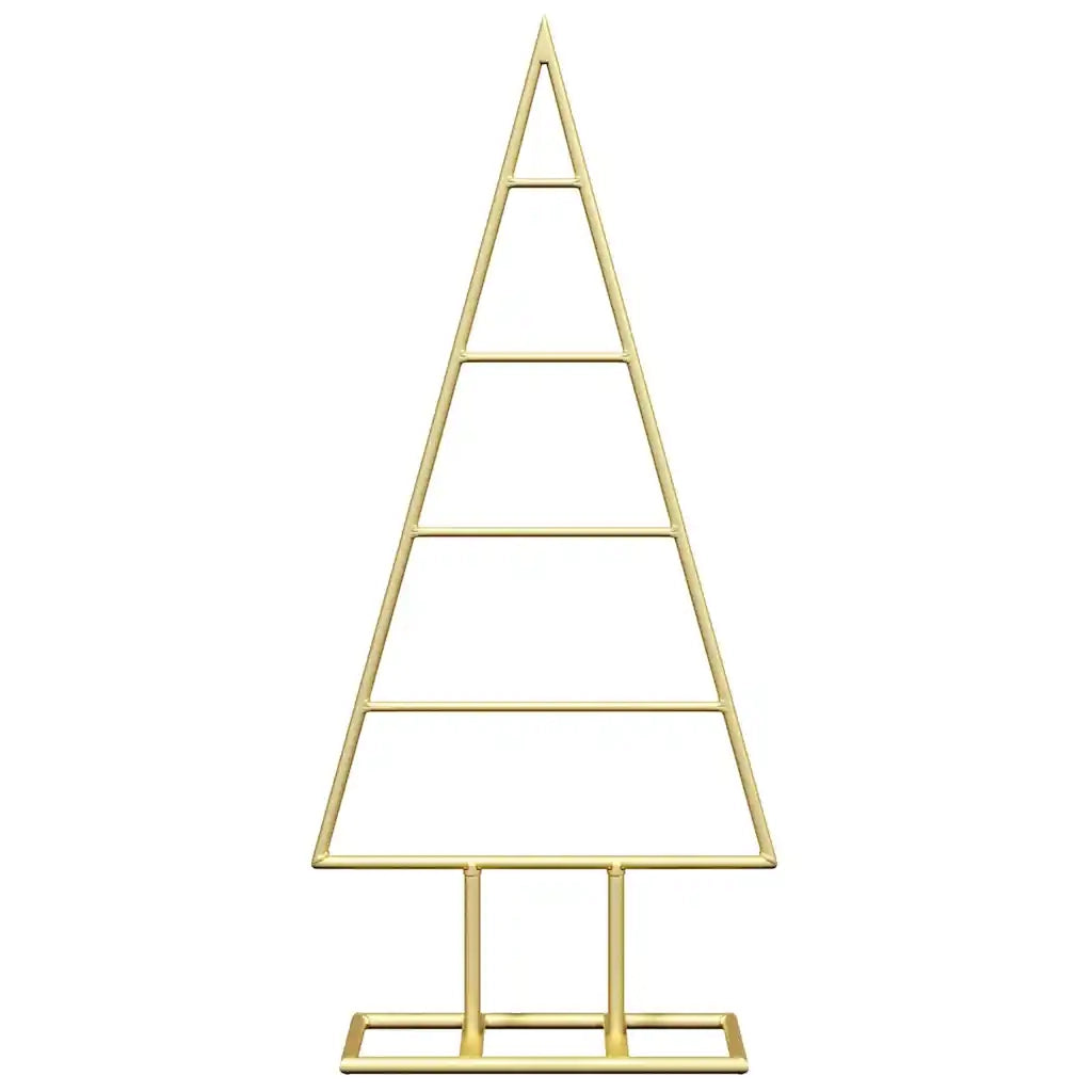 Albero di Natale in metallo con supporto Oro 60 cm