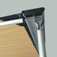 Tendalino da Tetto Auto Laterale e Impermeabile con Altezza Regolabile, 2.5x1.6m, Cachi