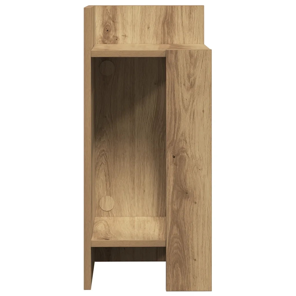 Tavolini Laterali 2pz con Ripiano Rovere Artigianale 858559