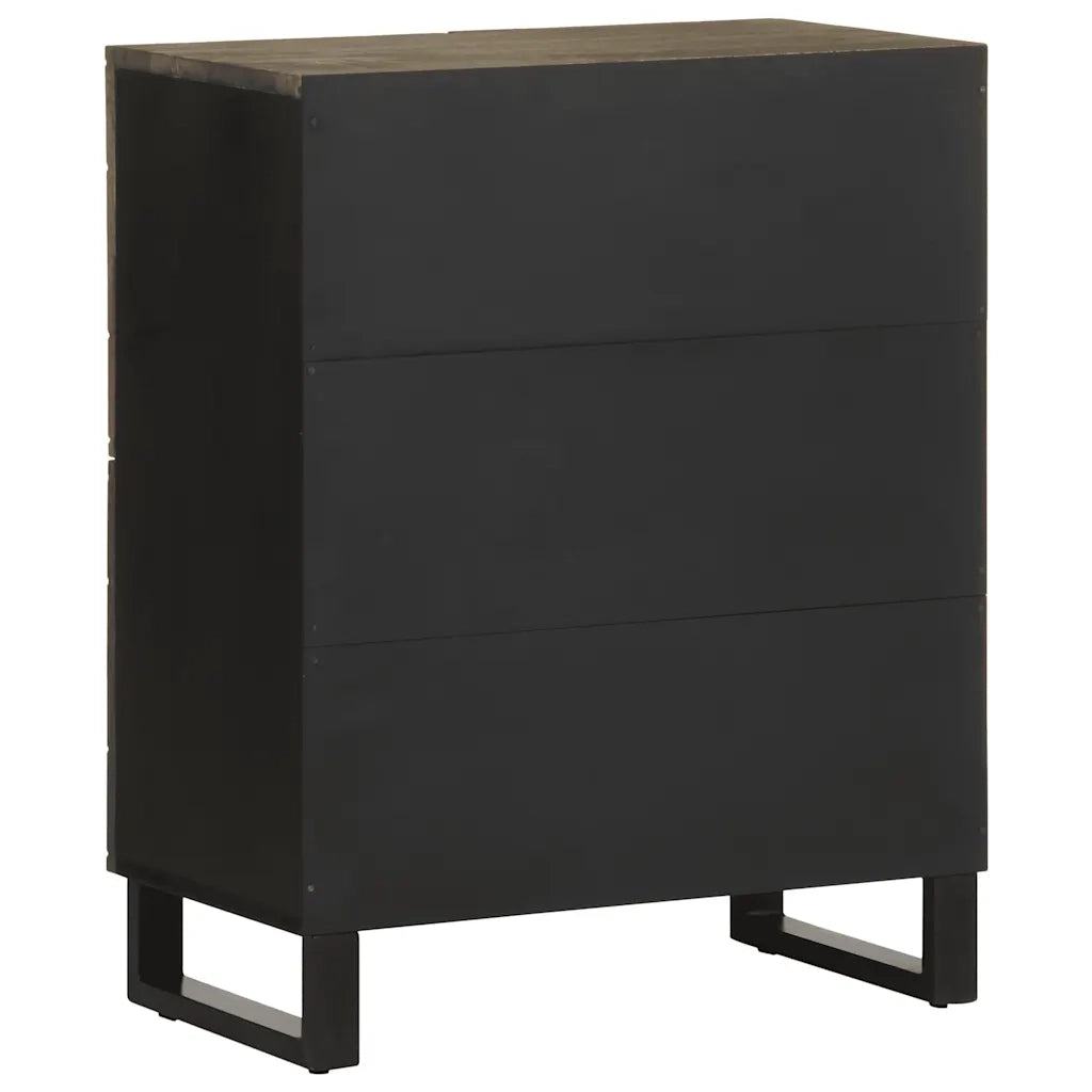 Credenza | Madia | Buffet da pranzo | Armadio da pranzo Nera 60x33x75 cm in Legno Massello di Mango