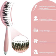 Borsetto per Sciogliere la Barba per Tutti i Tipi di Capelli - Anti-Kroes e Borsetto per Massaggio per Capelli Sani