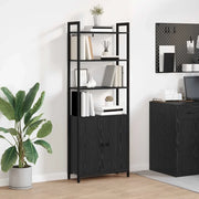 Armadio per Libri Rovere Nero 60 x 24 x 161 cm 883856