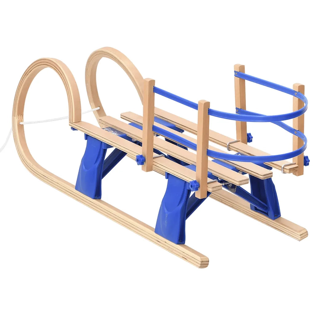 Slitta Pieghevole con Schienale 110 cm in Compensato 93700