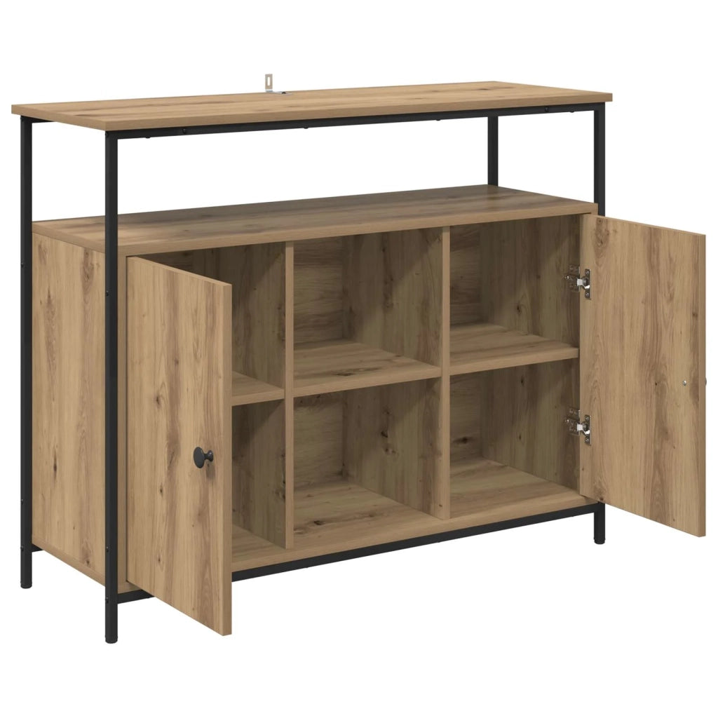 Credenza | Madia | Buffet da pranzo | Armadio da pranzo Rovere artigianale 100 x 35 x 80 cm Legno multistrato