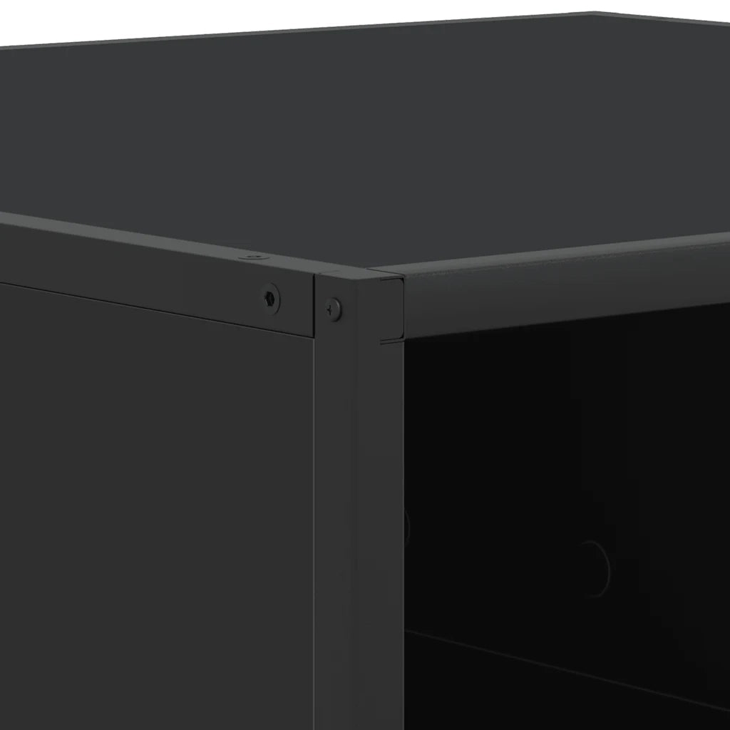 vidaXL Tavolino Nero 100x100x30 cm Legno in Truciolato e Metallo
