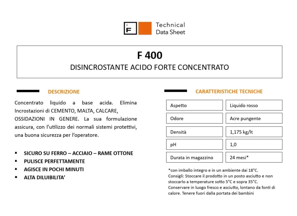 Disincrostante per Cemento F400 Faren 1 L