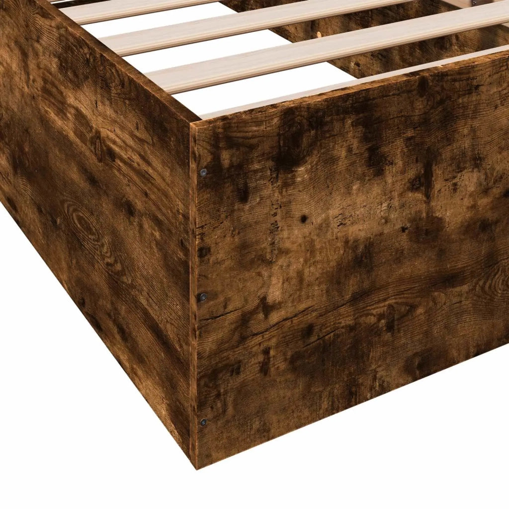 Struttura letto a pavimento Rovere Fumo 80 x 200 cm 3429543