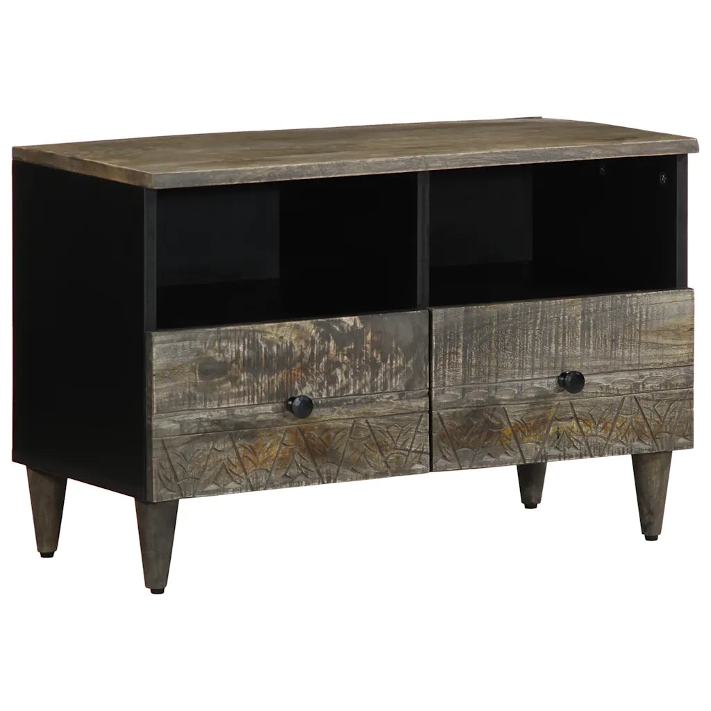 Mobile Porta TV Grigio Chiaro 70x33,5x46 cm in Legno Mango 4017793