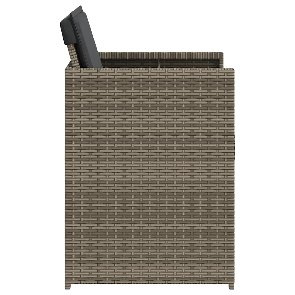 Sedie da Giardino con Cuscini 4 pz | Sedie da Esterno Grigio in Polyrattan