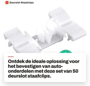 Clip per chiusura porta 50 pezzi - Clip di fissaggio auto - Bianco plastico - Compatibile con E36/E46 - Duraturo - Per fissaggio permanente