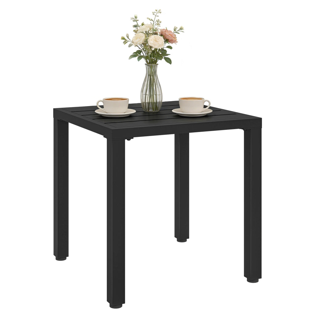 Tavolo da giardino quadrato ¨C Zephmum ¨C Nero metallo