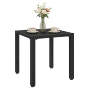 Tavolo da giardino quadrato ¨C Zephmum ¨C Nero metallo