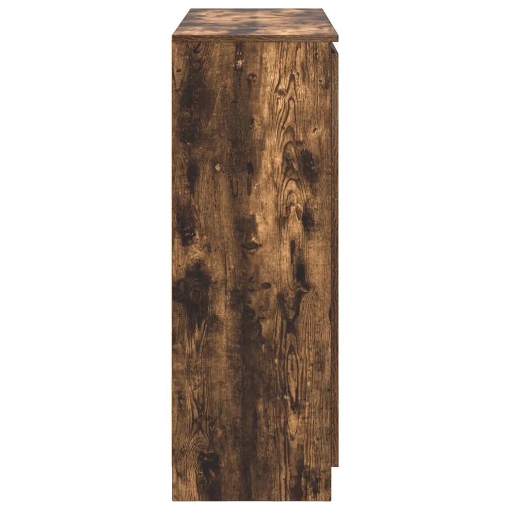 Credenza con Cassetti-Buffet-Armadio da cucina Rovere Fumo 100,5x35x98,5cm in Truciolato