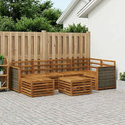 Set divano sezionale 6 pcs Naturale Legno di Acacia Massello 3384585