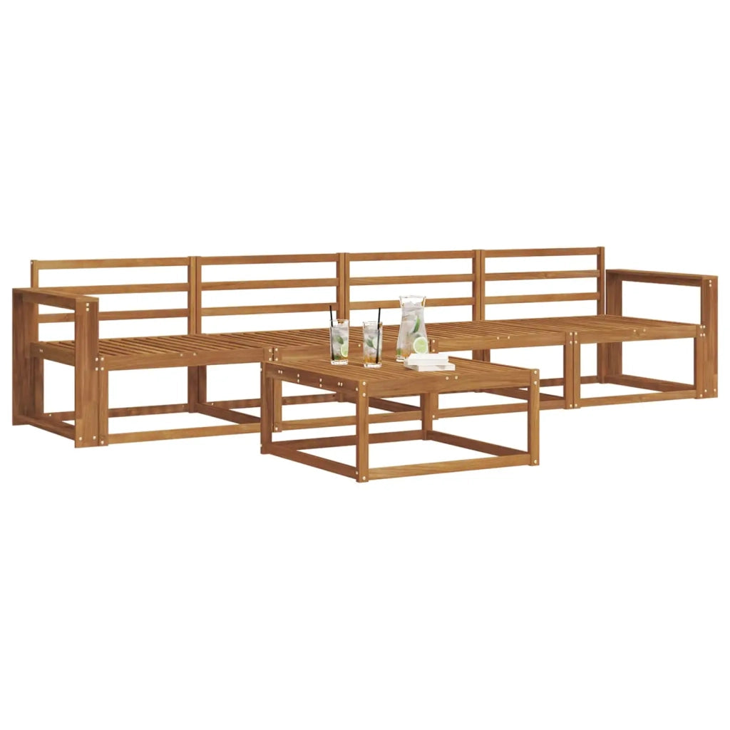 Set di divani da esterno 5 pcs Naturale