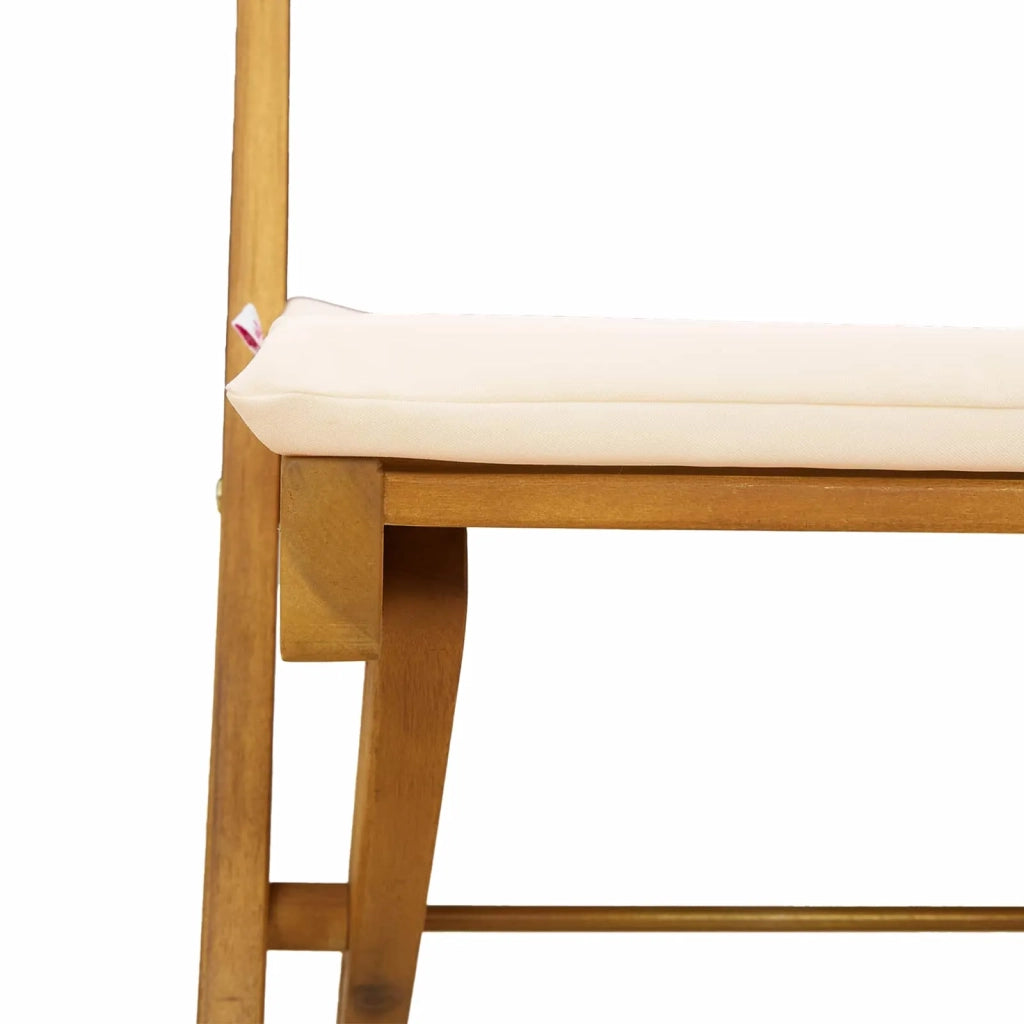 Sedie Bistro da Giardino 4 pcs Bianco Crema 40 x 53 x 80 cm