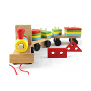 Trade Shop - Trenino Legno Gioco Bambino Didattico Educativo Forme Puzzle Incastro -