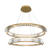 Maytoni Lampadario moderno Krone 1 luce LED integrato oro metallo cristallo