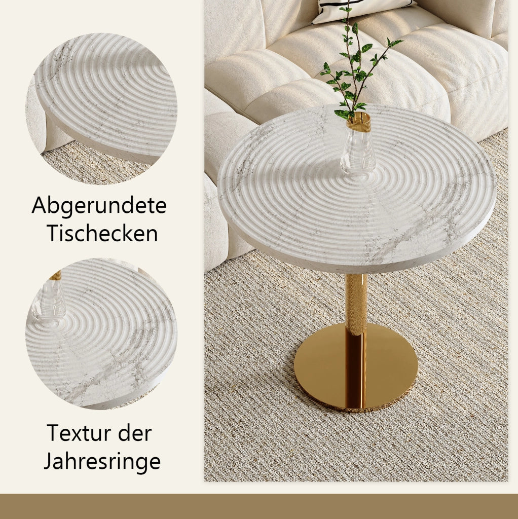 Tavolo rotondo Tulip bianco Ø80 cm in MDF e metallo