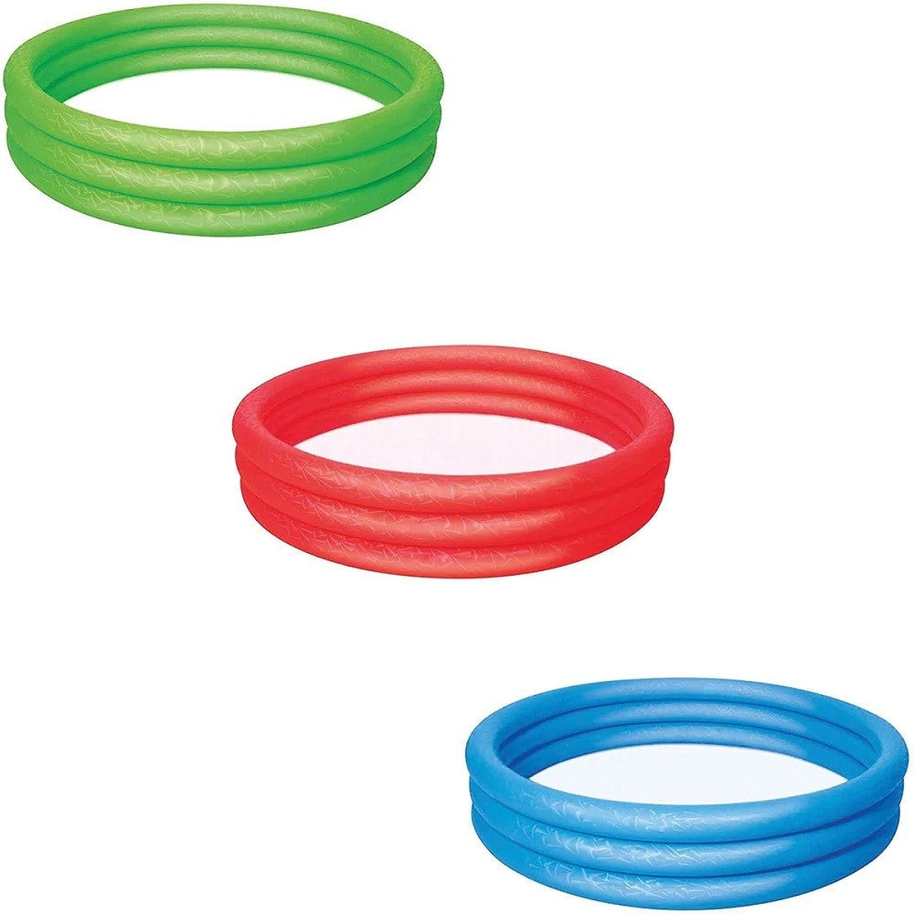 Trade Shop - Piscina Tinta Unita Effetto Ghiaccio Gonfiabile 3 Anelli 183x33cm Giardino 51027 -