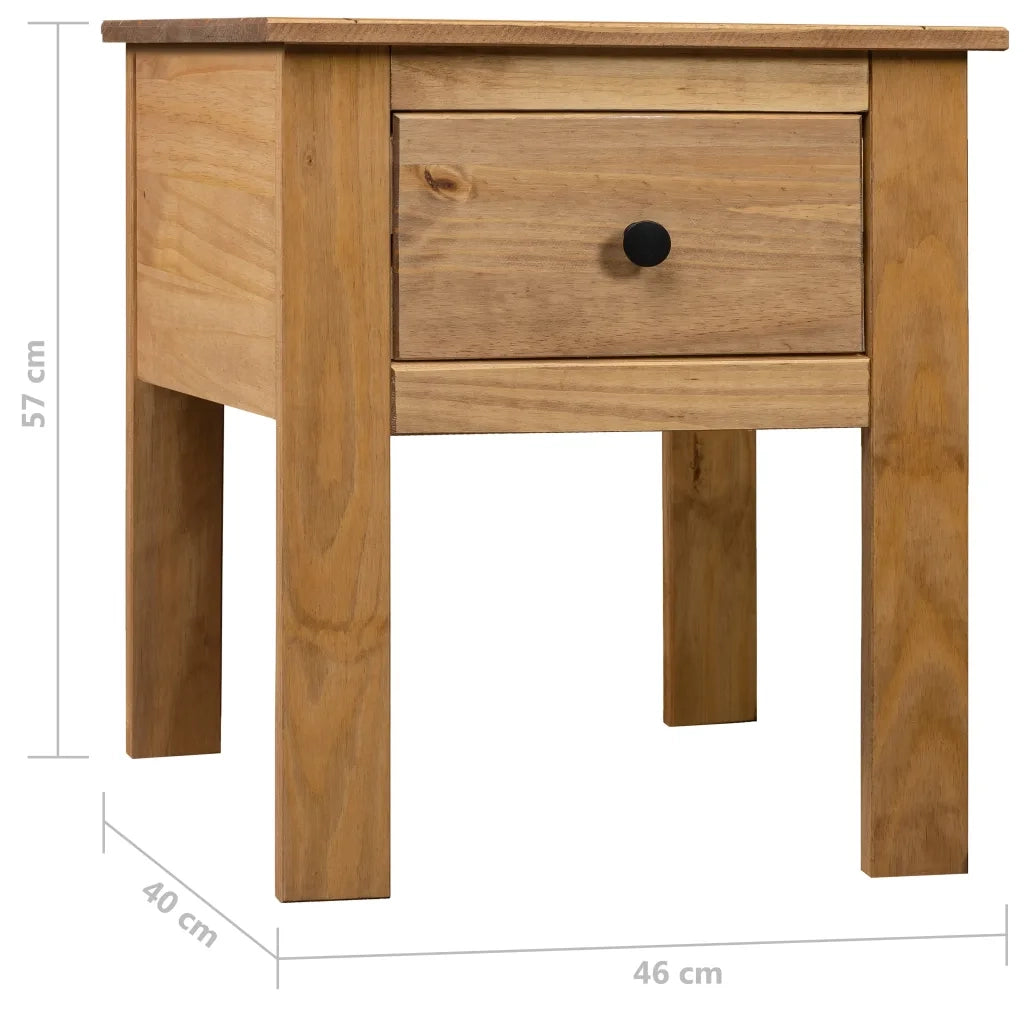 Comodino-Tavolino da notte 46x40x57 cm in Legno di Pino Panama Range 675572