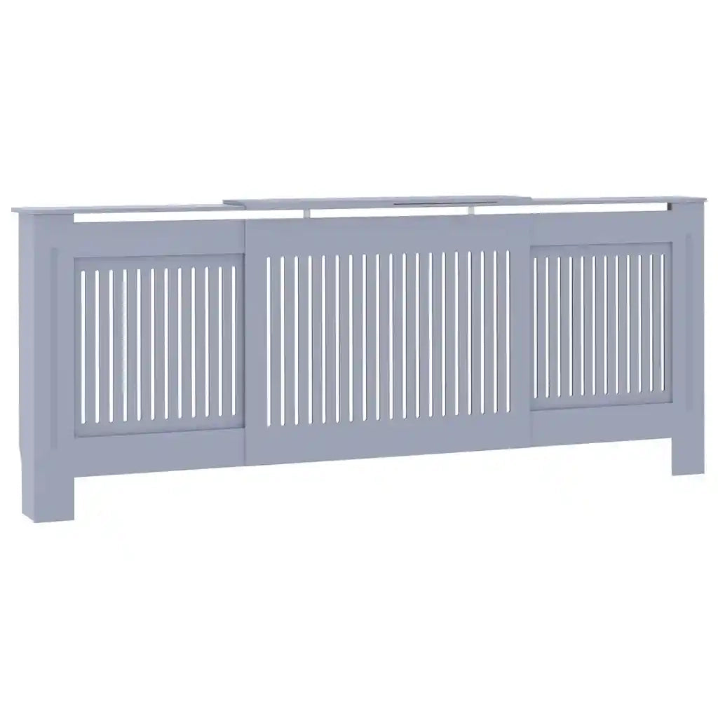 vidaXL Copertura per radiatori 2 pcs Grigio (142-205) x 20.5 x 81.5 cm