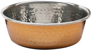 Pietra di Rosa 06205, Fodero e Vaschetta Antiscivolo per Cani e Animali di Cuoio/Rossostaino, Grande, 1900 ml