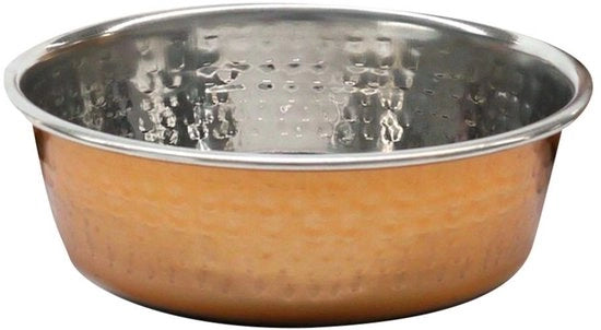Pietra di Rosa 06205, Fodero e Vaschetta Antiscivolo per Cani e Animali di Cuoio/Rossostaino, Grande, 1900 ml