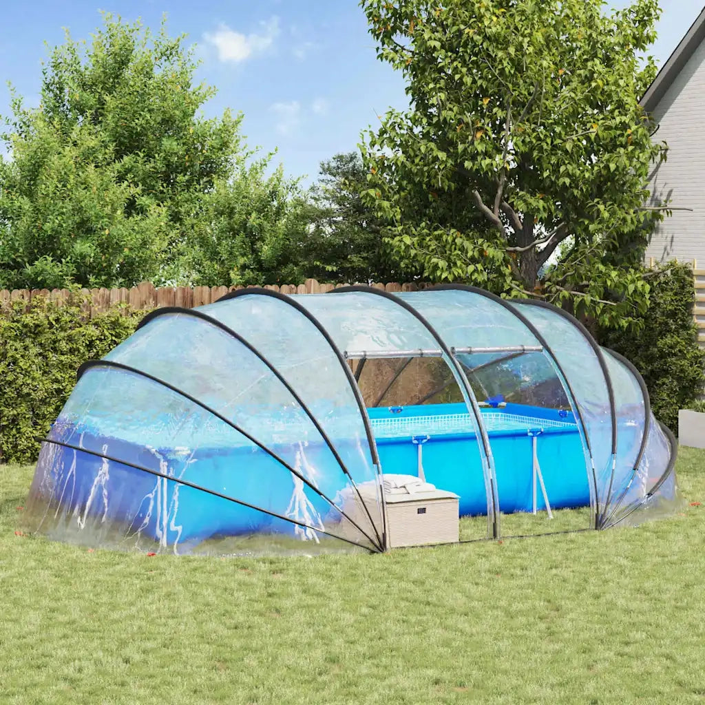 Tenda da piscina a cupola Trasparente 538 x 440 x 204 cm PVC