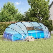Tenda da piscina a cupola Trasparente 538 x 440 x 204 cm PVC