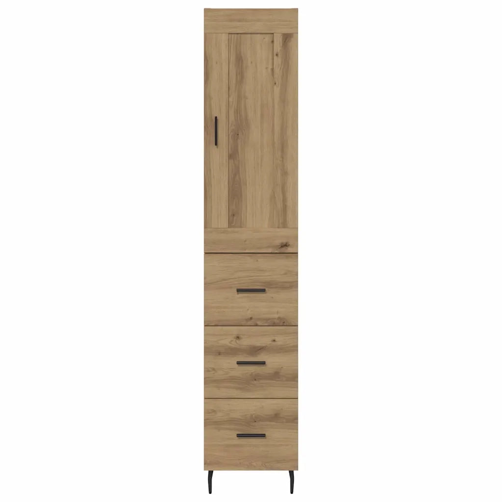 Credenza con cassetto Rovere artigianale 34,5 x 34 x 180 cm 3416009