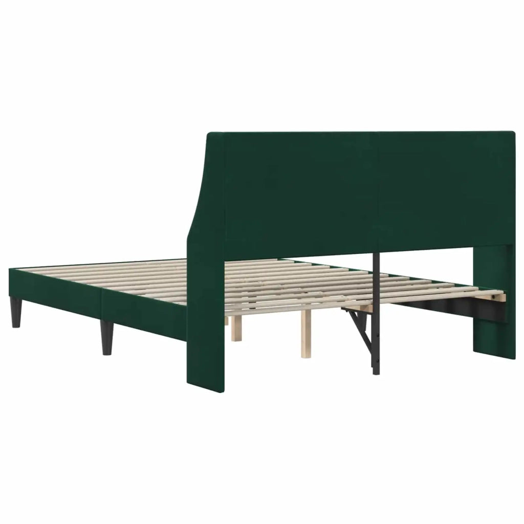 Struttura del letto Verde Scuro 120 x 190 cm Velluto