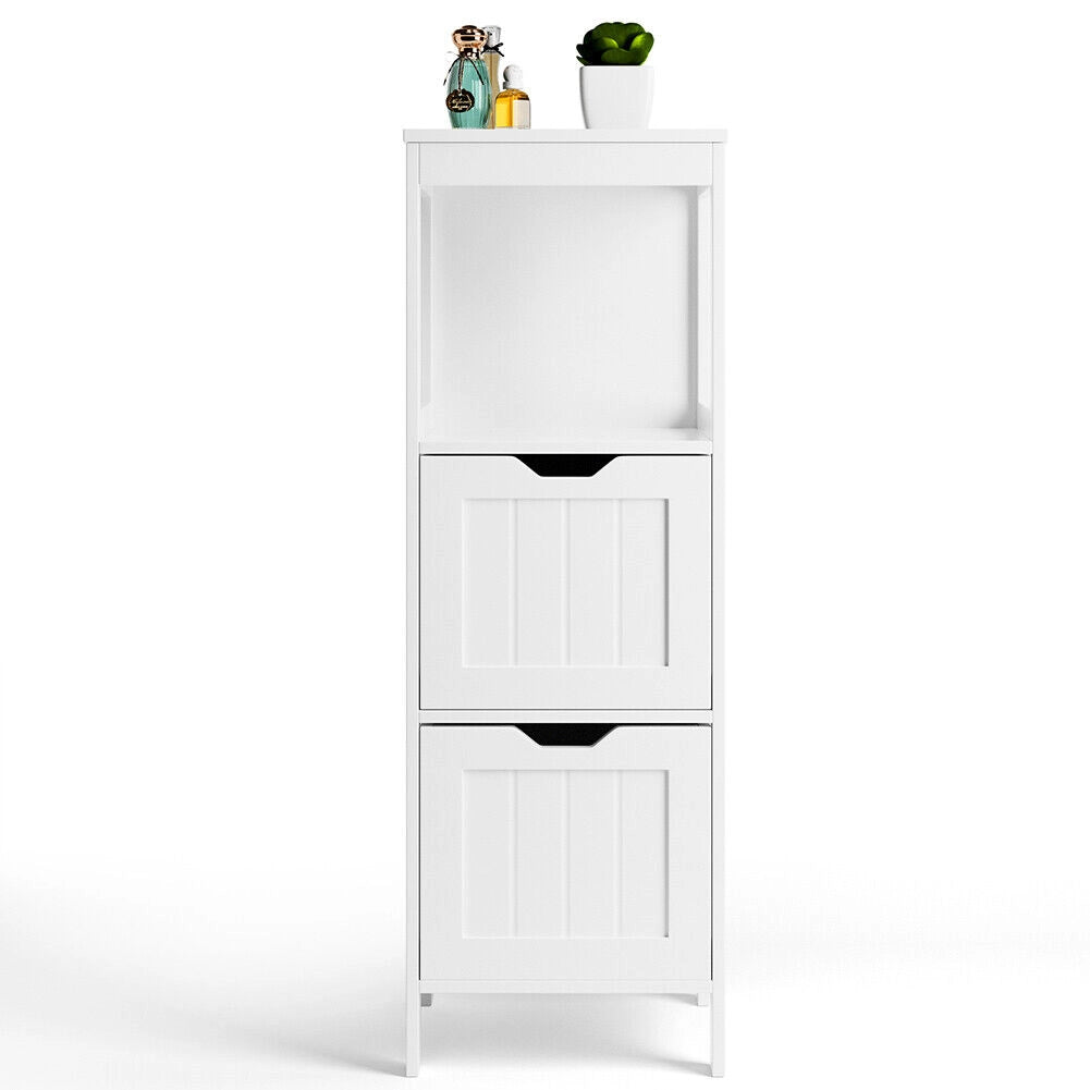 Mobile Mobiletto Bagno Arredo Armadio Armadietto Legno Mdf Bianco 30x89x30cm