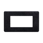 Placca Slim Sottile 4P Serie Moon Colore Nero Brillante Lucido Compatibile Con Bticino Axolute Air