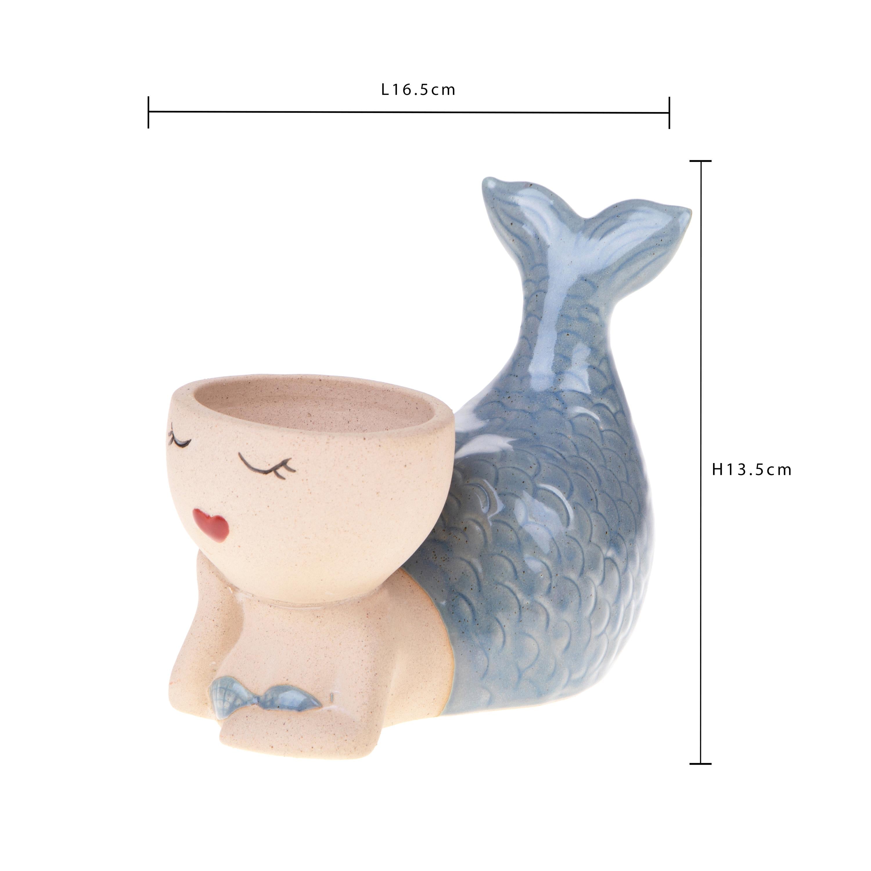 Set 2 Vasi Sirena 16,5 H 135 cm Blu