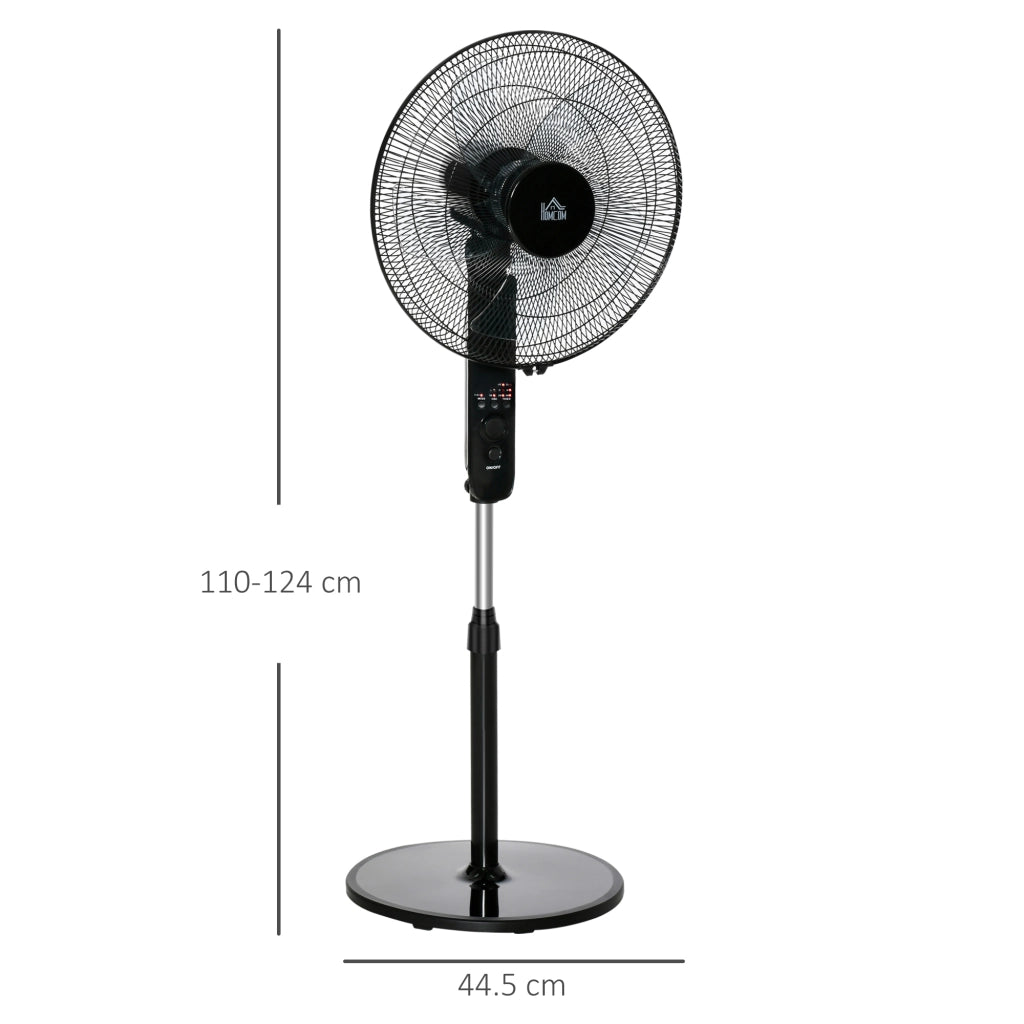 Ventilatore a Piantana ¨C zephmum ¨C Nero, Metallo, Altezza Regolabile