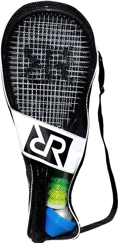 Set di Badminton Velocità 5 Pezzi 

- 2 racchette
- 5 palline
- 1 palla morbida
- 8 segnalazioni di campo
- 1 asta di sostegno