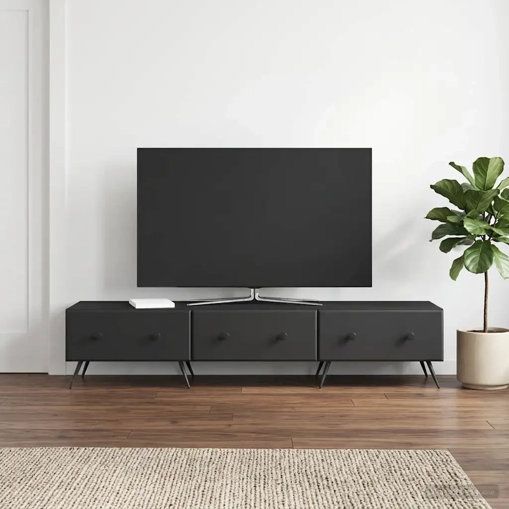 Mobile TV Nero 147 x 34,5 x 30 cm Legno ingegnerizzato 895626