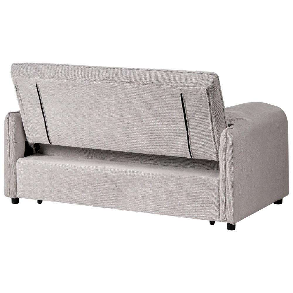 Divano letto in tessuto grigio con funzione letto pieghevole Divano minimalista