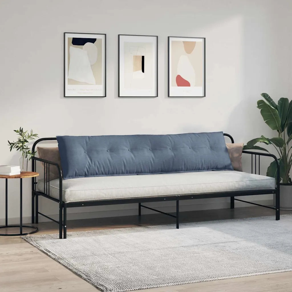 Cuscino per Schiena Blu 200 x 50 cm Tessuto in Cords