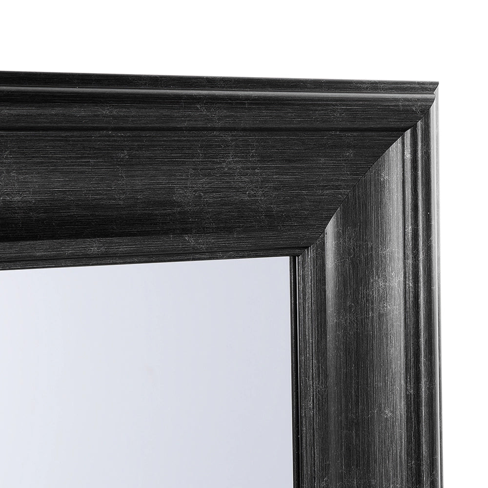 Specchio da parete sospeso Nero 61 x 91 cm in materiale sintetico ispirato allo stile minimalista scandinavo