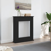 Cornice per Camino Rovere Nero 75x20x87,5 cm in Truciolato 865983