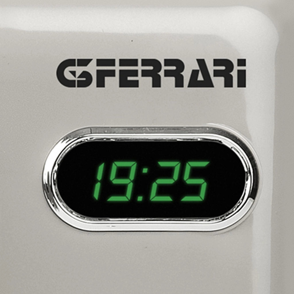 G3 ferrari g10155 microonde vintage combinato digitale "sapormio vintage", 1150w, 20 litri, 8 programmi, gesso