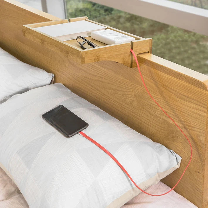 Vassoio da letto Mensole per Camerette Comodino Piccolo Portaoggetti sul Comodino Legno NKD01-N