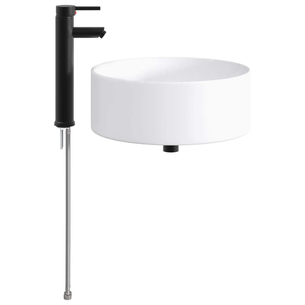 Lavabo da bagno Nero Opaco 40,5 x 40,5 x 15,5 cm Metallo