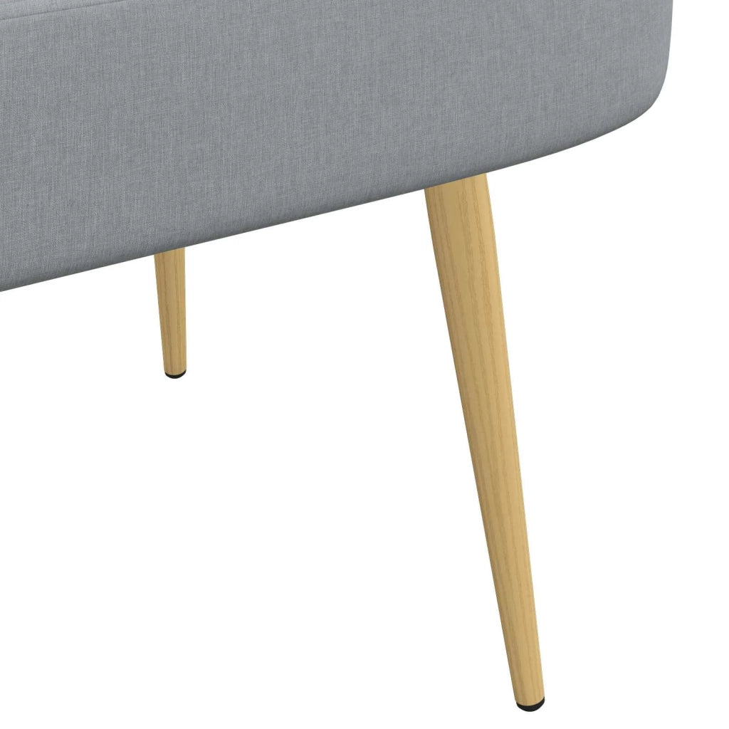 Panchina imbottita con schienale Grigio Chiaro 110 x 60 x 76 cm 42040756