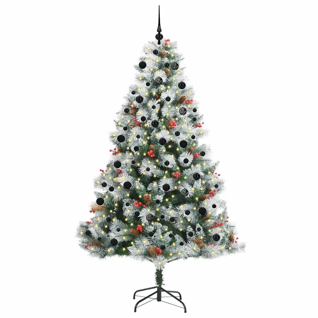 Albero di Natale artificiale Verde e bianco 240 cm 3395198