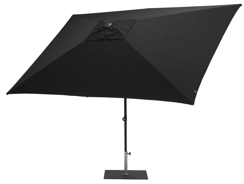 Ombrellone da Giardino 3x2 m Palo Ø38 mm in Alluminio Tessuto Olefin Trend Nero